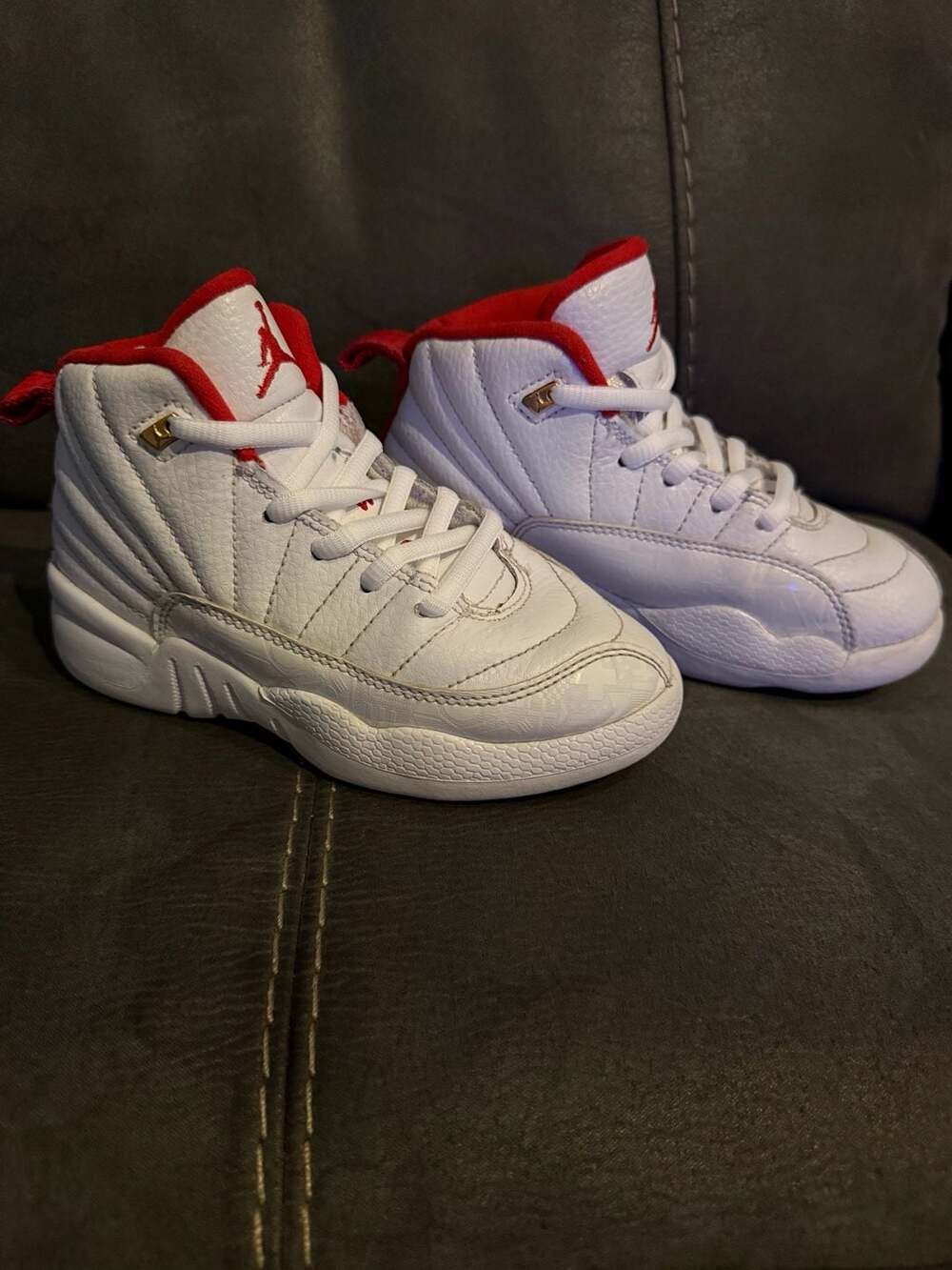 Air Jordan 12 Retro FIBA White University Red Toddler 11C
